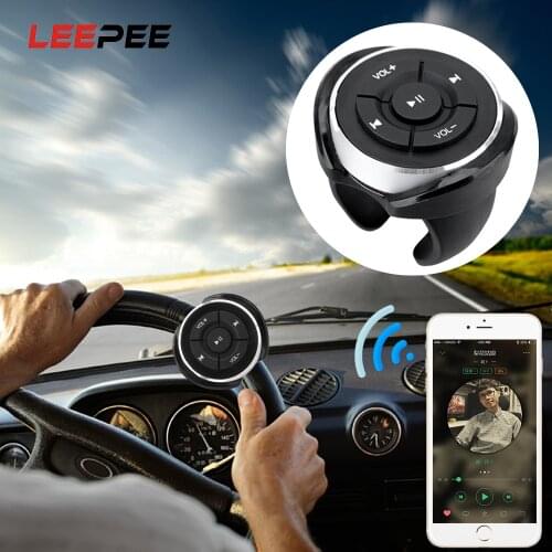 LEEPEE Car Steering Wheel Wireless Remote Controls For IOS Android Phone Tablet Motorcycle Bike Bluetooth Media Volume Button
