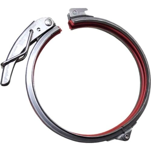 Adjustable pipe clamp hose clamp quick release round duct clamp quick pipe clamp barrel clamp ring SS/galvanized 80-400mm dia