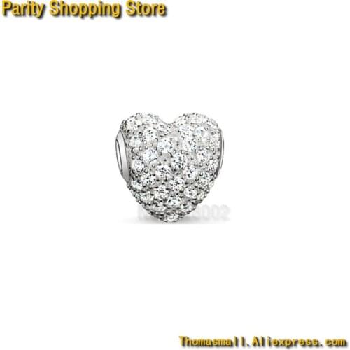 ThomasET1238 Luxury Heart Piercing Jewelry accessories DIY Jewelry ts fit for bracelets free shipping gem-stone jewelry