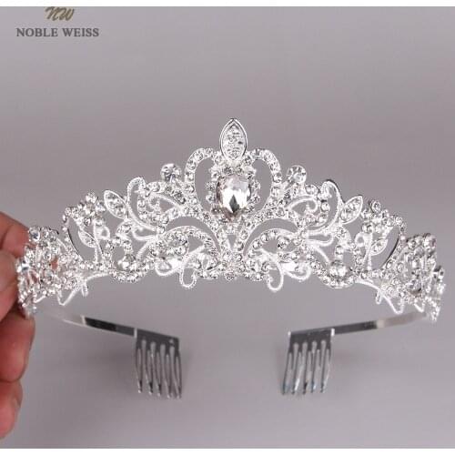 Crystal Crown Wedding Bridal Diadem For Women Head Jewelry Accessories Lady Hair Ornaments Bride Pageant Headpiece