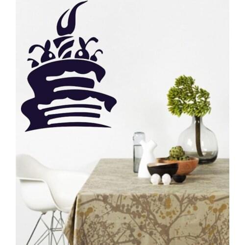 Sweet Gentle Cake Wall Sticker Kitchen Cafe Interior Wall Decals Art Mural Home Decor Kids Nursery Decoration Wallpaper Poster