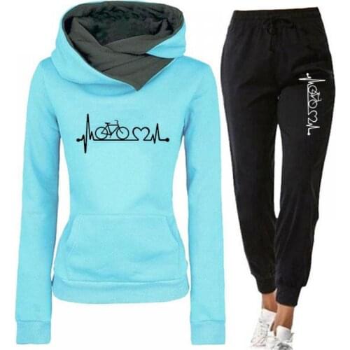 Autumn Winter Lapel Hooded Hoodies Suit Women Warm Skin Friendly Soft Tracksuit Pullovers and Pants Casual Vintage Sweatshirt