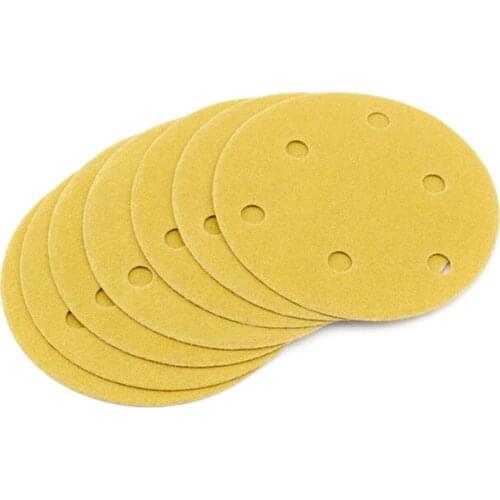 Dry abrasive paper 5 inch 6 Hole non - hole self - adhesive disc flocking pneumatic round