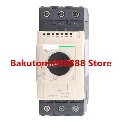 Electrical GV3P65 48-65A motor thermal magnetic circuit breaker knob 3P protection switch adjustment current range