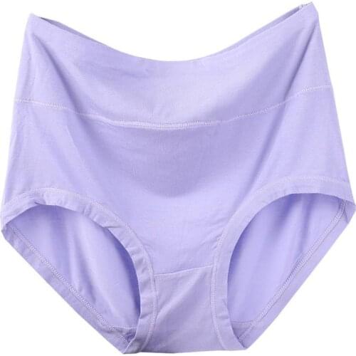 Plus Size Womens Underwear Modal Briefs Lingerie High Waist Panties Soft Cotton Crotch Underpants Breathable Female Intimates