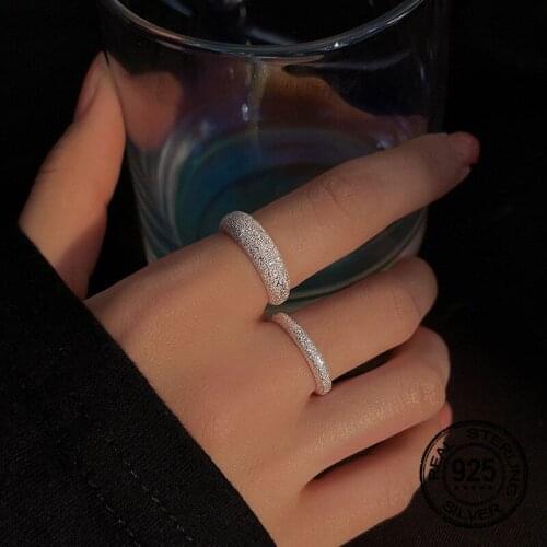 Starry Sky Galaxy S925 Silver Rings For Women Opening Adjustable Simple Korean Fashion New Trendy Hot Sale Girl Jewelry INEFFA