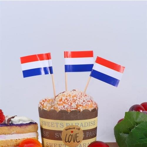 200pcs Dutch Toothpick Flag Picks Flag Food Toothpicks Party Accessory (3.5 x 6.5 CM)
