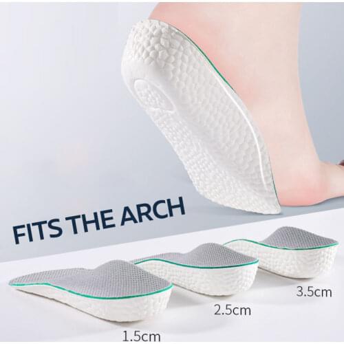 3ANGNI 1 Pair Half Height Increase Insole Adjustable Lift Height Shoe Insole For Women Men Shoe Insert