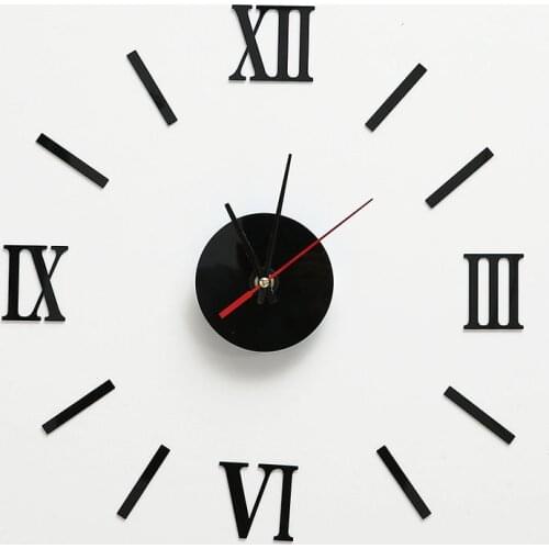 3d Clock Wall stickers three-dimensional mirror stickers living room self-adhesive decorative wall DIY Acrylic Home Decoration