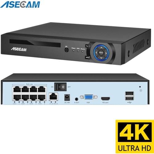 4k Ultra HD POE NVR Video Recorder Onvif H.265 48V IP Camera CCTV System P2P Network Security Surveillance Camera