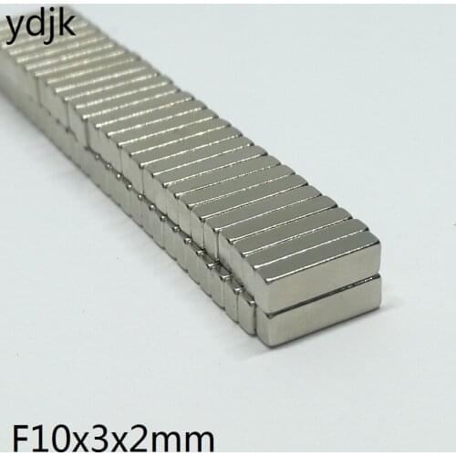 50pcs/lot N35 Rectangular magnet 10x3x2 Super Strong Neodymium magnet 10*3*2 NdFeB magnet 10 x 3 x 2