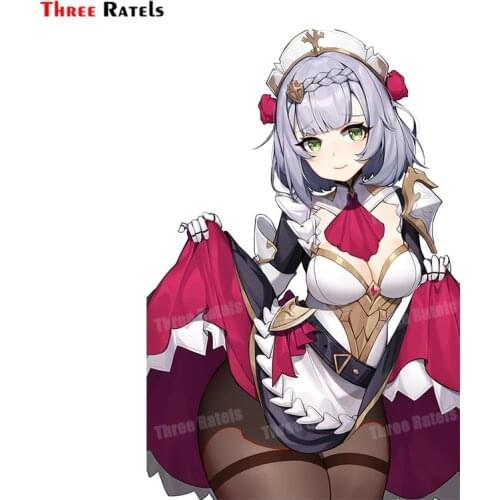 Three Ratels A161 Noelle Genshin Impact Anime Game Sticker For Fuel Tank Cap&Girls Bedroom Wall Vinyl Materal Waterproof Decal