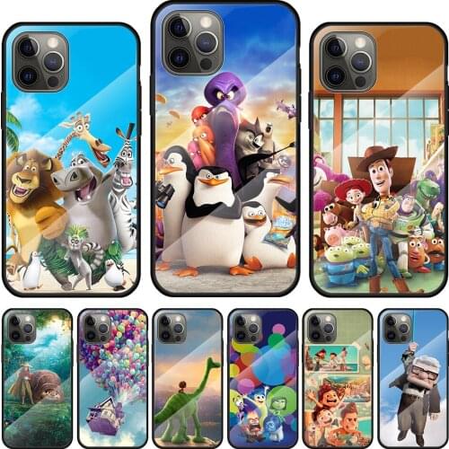Disney Movie Tempered Glass Cover For Apple IPhone 12 Mini 11 Pro XS MAX XR X 8 7 6S 6 Plus Phone Case Coque