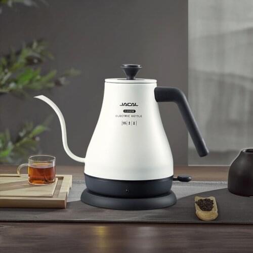 1.0L Gooseneck Electric Kettle Hand Brew Coffee Pot Slender Spout Teapot 304 Stainless Steel Liner Quick Heating Kettle 220V