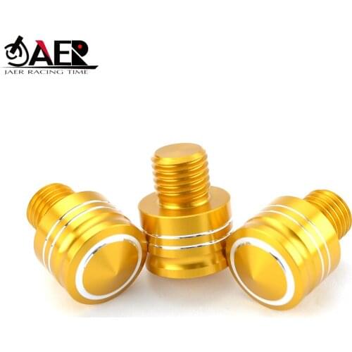 JAER 3PCS M10 Rearview Mirrors Adapters Thread Conversion Bolt Screws for Honda Yamaha Kawasaki Suzuki Ducati