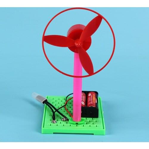 Creative temperature control fan childrens manual model technology small production scientific experiment equipment wholesale