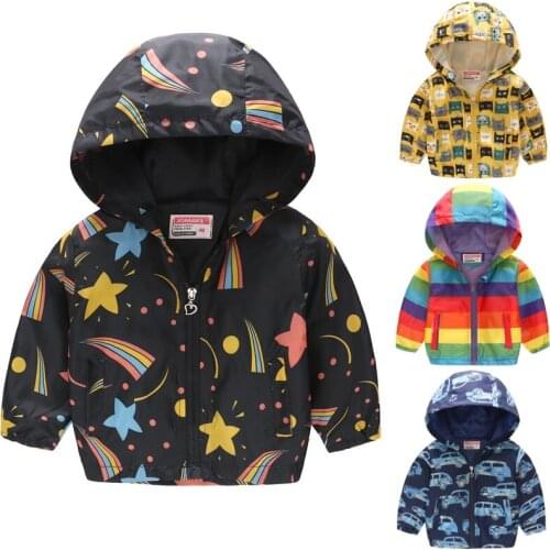Fashion Baby Boy Jacket Spring Children Clothes 2-7Year Girls Outwear Coat Hoodies Outfits Kids Tops Sweatshirt Star Blouse Soft