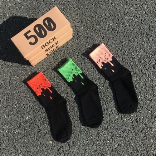 Hot！Socks Essential Fashion Outfit Socks Red Black Stitching Women Sports Socks 3 Pair/Box