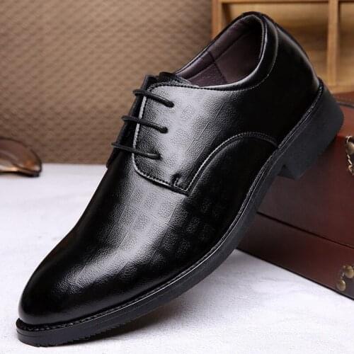 Mens Cow Leather Lace-up Business Dress Mens Sneakers Casual Shoes Luxury Men Shoes Zapatos De Hombre Men Wedding Shoes 38-44