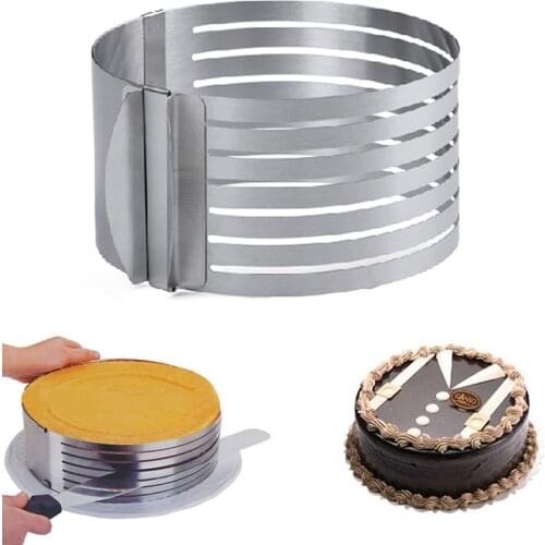 DIY Adjustable Cake Cutter Slicer Mold Round Shape Bread Cake Slicer Cutting Fixator Layer Kitchen Baking Cooking Accessories