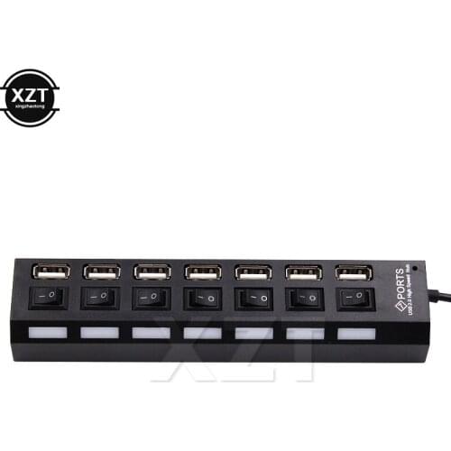 New Super Speed 7 ports Hub USB Hub LED Indicator 5Gbps for Laptop PC Windows XP Win7/8 Linux,Mac OS