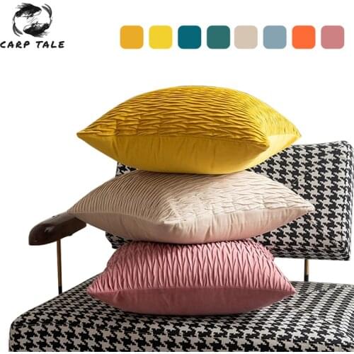 Solid Color Velvet Cushion Cover Modern Pillowcase For Sofa Room Home Decor 30*50cm/45*45cm Pillow Cover Decorative Throw Pillow