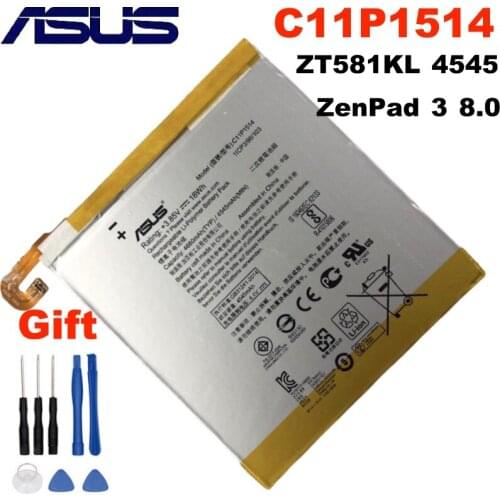 ASUS C11P1514 Original Battery For ASUS ZenPad 3 8.0 ZT581KL 4545 4680mAh High Capacity +Free Tools