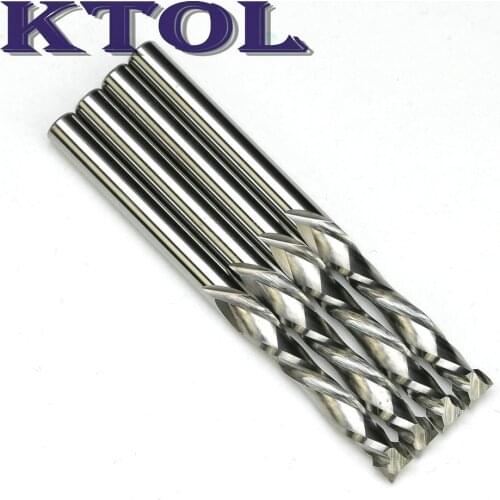 4x22mm Sharp Up& Down Cutting Router Bit 2 Flute Tungsten Carbide Mill Cutter,Solide Milling Tools Cutter CNC Bits for Wood MDF