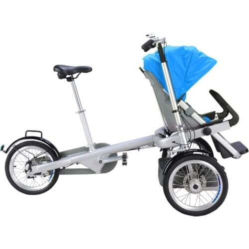 Free Hand Outdoor 3 Wheels Fashion Mother Baby Bike Stroller Carrier Bicycle Carrier Alloy Steel Taga Baby Stroller Bike 16 Inch