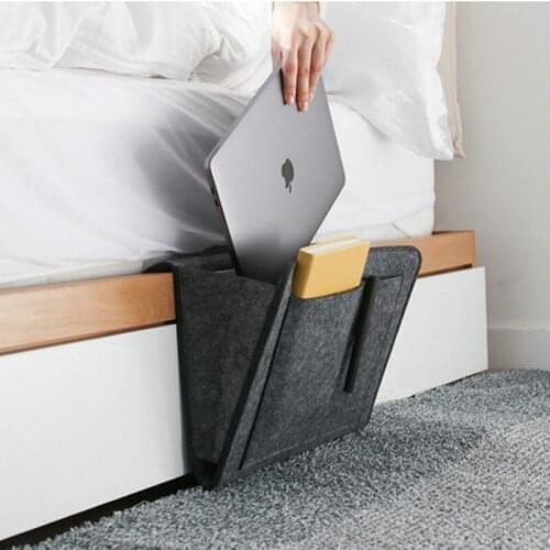 Bedside Storage Bag Organizer Bed Desk Bag Sofa TV Remote Control Hanging Caddy Couch Storage Organizer Bed Holder Pockets