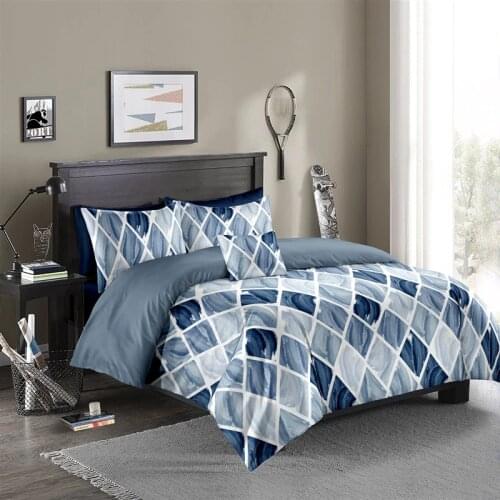 Simple Geometric Plaid Bedding Set Nordic 220x240 200x200 King Single Double Queen Duvet Cover Sets Quilt Covers (No Bed Sheet)