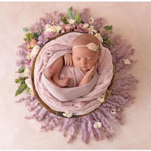 Stretch Baby Blanket Infant Photography Props Solid Color Newborn Photo Wraps