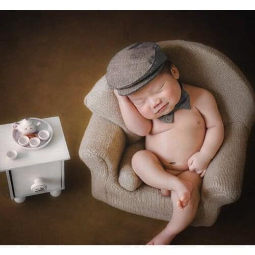 Newborn photography props full moon baby photography sofa and small tea table+ teapot +teacup creative shooting auxiliary props