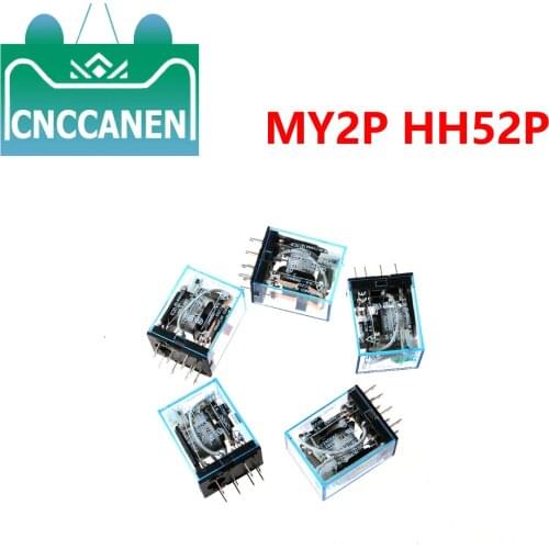 MY2NJ HH52P Relay Coil General DPDT Micro Mini Electromagnetic Relay Coil 8 PIN Power Relay DPDT DC12V AC24V AC110V AC220V