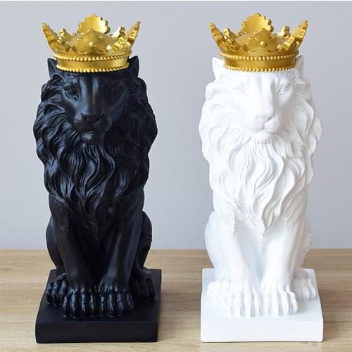 Lion Statues For Decoration Lion Statue Nordic Resin Figurine/Sculpture Model Animal Abstract Nordic Decoration Home