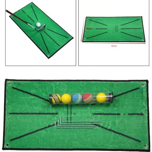 Golf Training Mat Indoor Outdoor Golf Swing Putting Correct Rug Traces Mats
