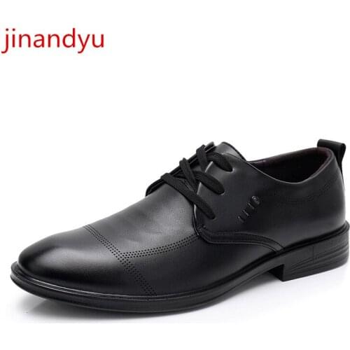 Mens Dress Shoes Business Leather Shoes Men Classic Lace Up Party Black Wedding Dress Shoe High Quality Formal Shoes Male Flats