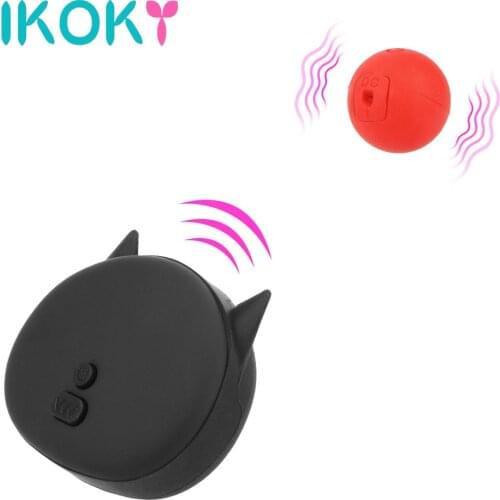 IKOKY 10 Frequency Vbration Beads Adult Products Body Massager Adult Sex Games Wild Wireless Remote Control Set Vibrator