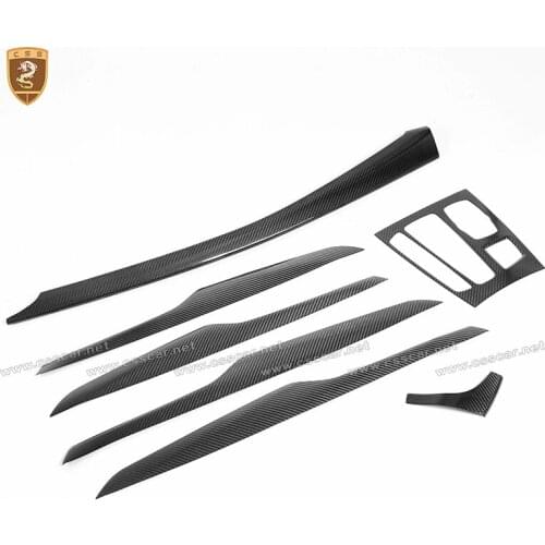 Carbon Fiber Interior Trim For BMW X6 2015 2016 2017 2018 Dashboard Central Control Inner Door Covers Car Styling Add On Style
