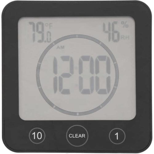 Waterproof Shower Clock for Bathroom Countdown Timer Alarm Thermometer Hygrometer