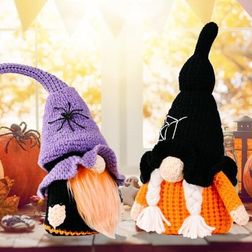 Halloween Knitting Spider Rudolph Faceless Doll Halloween Party Decor for Home New Products In 2021 Kids Gift
