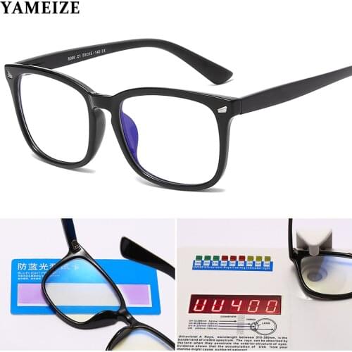 YAMEIZE Anti Blue Light Glasses Men Computer Glasses Gaming Goggles Transparent Eyewear Frame Women Blue Blocking Eyeglasses