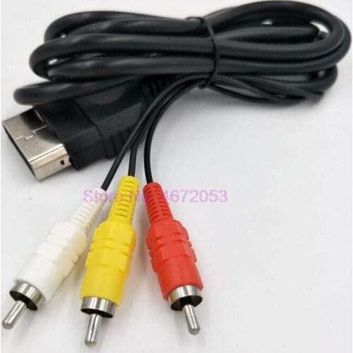 100pcs/lot 1.8M 6FT Audio Video AV Adapter Cable HD 24Pin AV Adapter Cord For Xbox Game Console with 3 RCA Lead