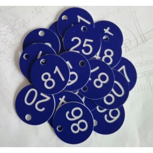 300pcs Diameter:35mm. (Number From 1-300)ABS Digital Number Card Storage Bath Key Card