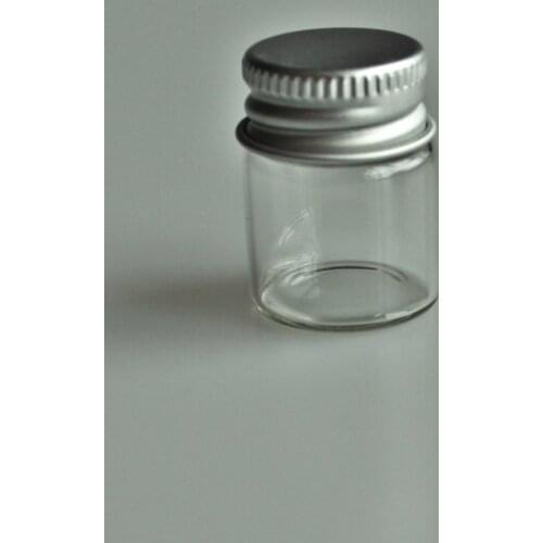 5pc 5ml Glass Bottles With Aluminium Cap Empty Small Wishing Bottle Glass Vials Jars