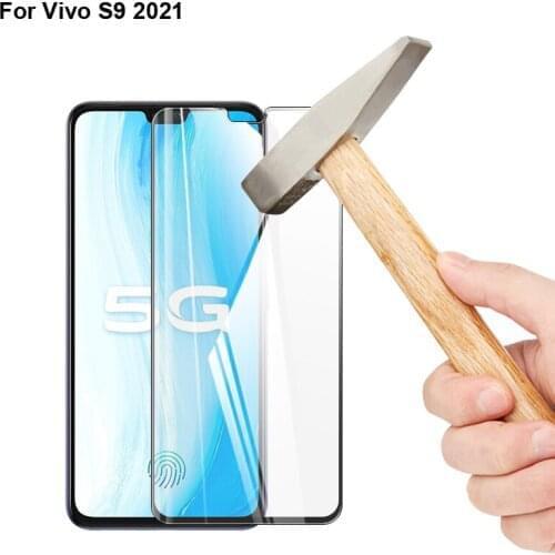 5pcs 9H Full Cover Screen Protector glass For Vivo S9 2021 Full Coverage Protective Tempered Glass VivoS9 For Vivo S 9 2021
