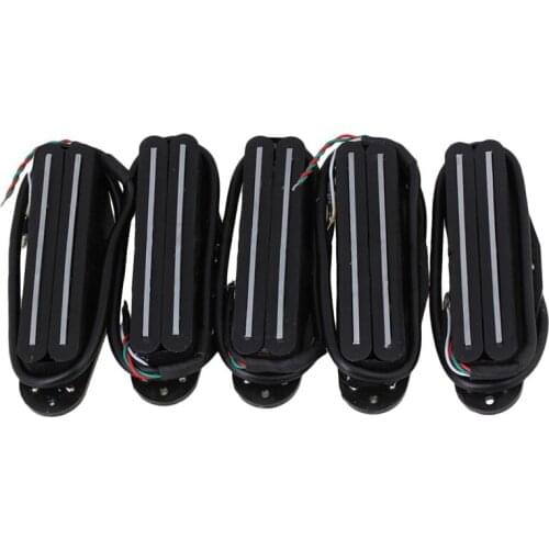 5 Pieces Black Dual Hot Rail Humbucker Guitar Neck Pickup 4 Wire Electric Guitar Neck Pickup 4 Wires Dual Hot Rail Humbucker Gui