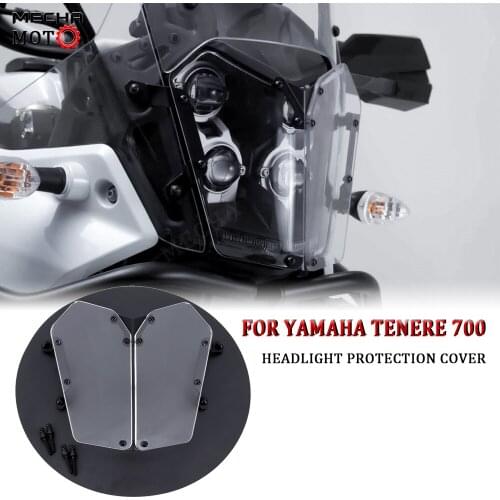 For yamaha tenere 700 TENERE 700 T 700 T7 19- motorcycle Acrylic Headlight Guard Lens Cover Protection Clear Front Lamp Cover