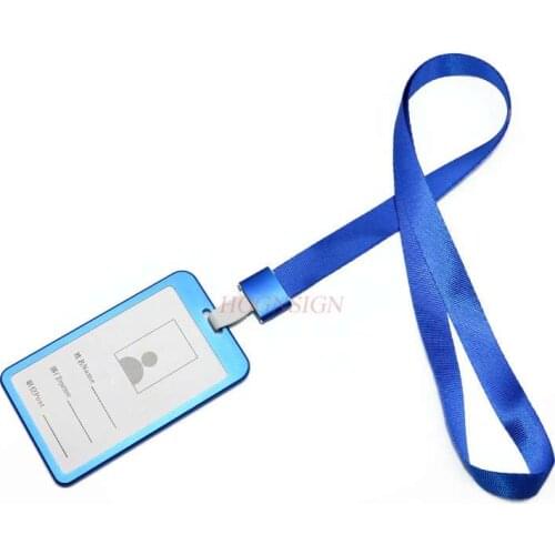 Aluminum alloy card holder job card holder card holder label work permit badge metal exhibition card lanyard