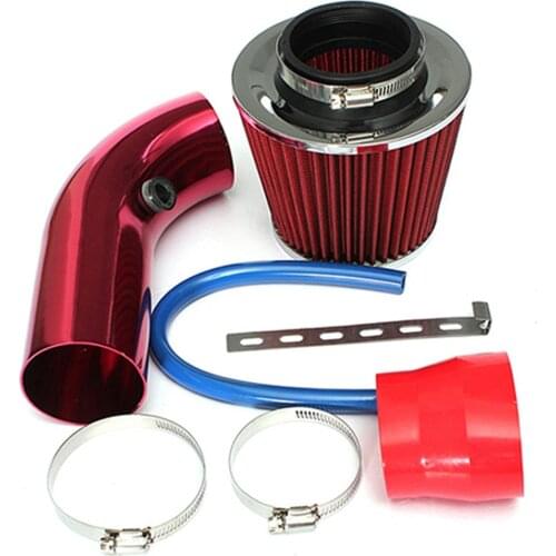 76mm Car Air Filter Clamp-On Mushroom Head Cold Air Intake Filter High Flow Washable Induction Kit with Bracket Clamps Shipping